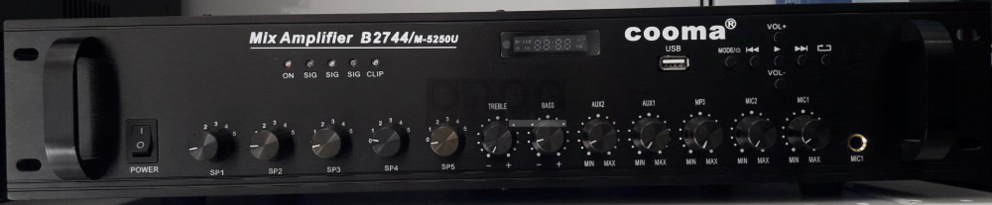 COOMA B 2744 M-5250U 5 Bölge Zonlu 250W Amfi